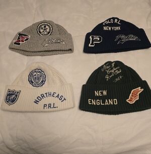Ralph Lauren Beanie Collection - Gray, Navy, White, Green
